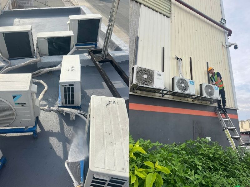 Vệ Sinh Máy Lạnh Phòng Trọ Uyên Hưng Tân Uyên Bình Dương