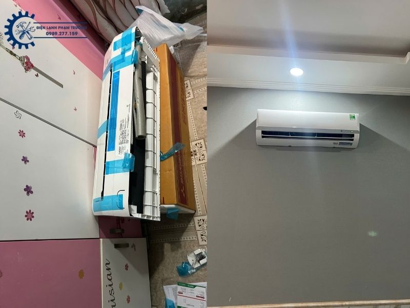 Dự án lắp máy lạnh thực tế tại Tân Uyên Bình Dương do Điện Lạnh Phạm Trường thi công