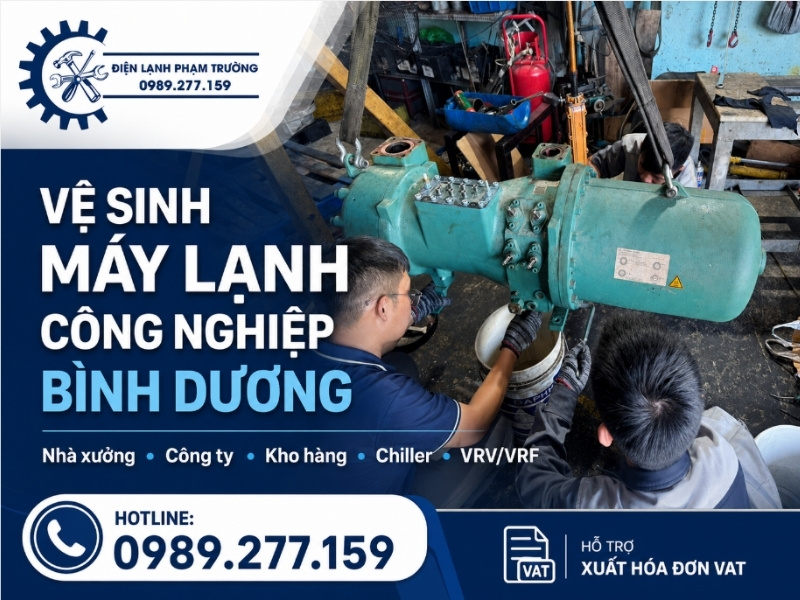 Vệ Sinh Máy Lạnh Công Nghiệp Bình Dương